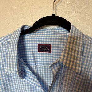 UNTUCKit Light Blue Checkered Men's Shirt